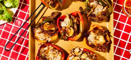 Philly cheesesteak stuffed peppers
