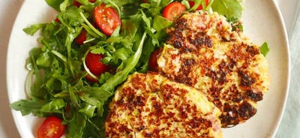 Galettes de choux-fleurs au jambon