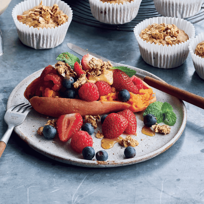 Photo of Anna's berry good stuffed sweet potato by WW