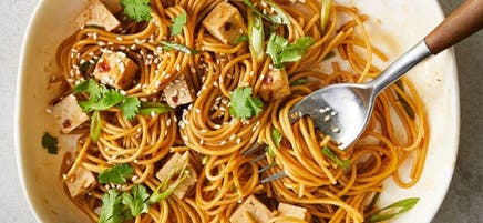Cold Sesame Noodles with Tofu
