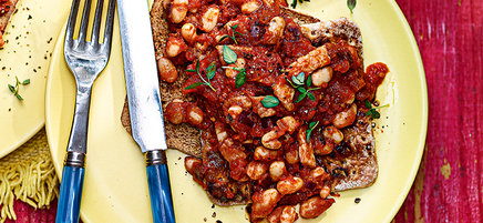 Homemade beans on toast