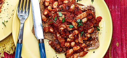 Homemade beans on toast
