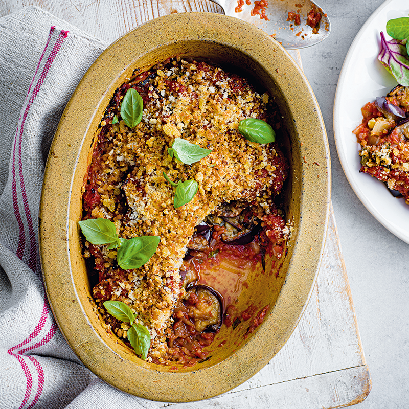 Eggplant parmigiana bake