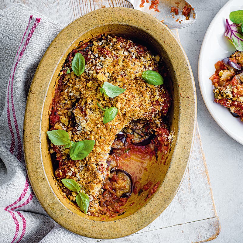 Eggplant parmigiana bake