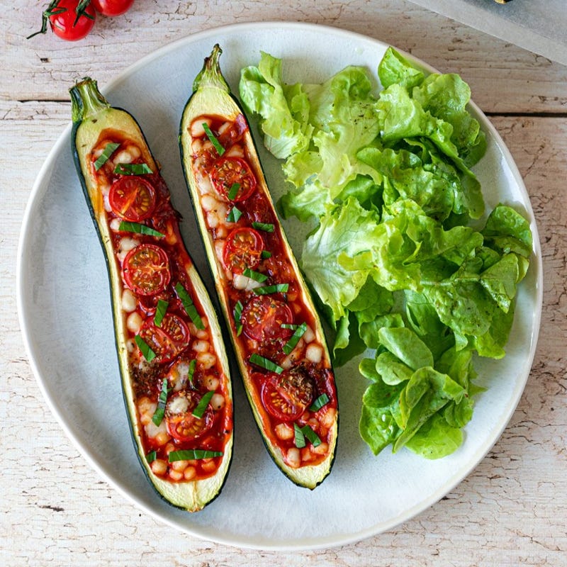 Courgettes farcies façon pizza
