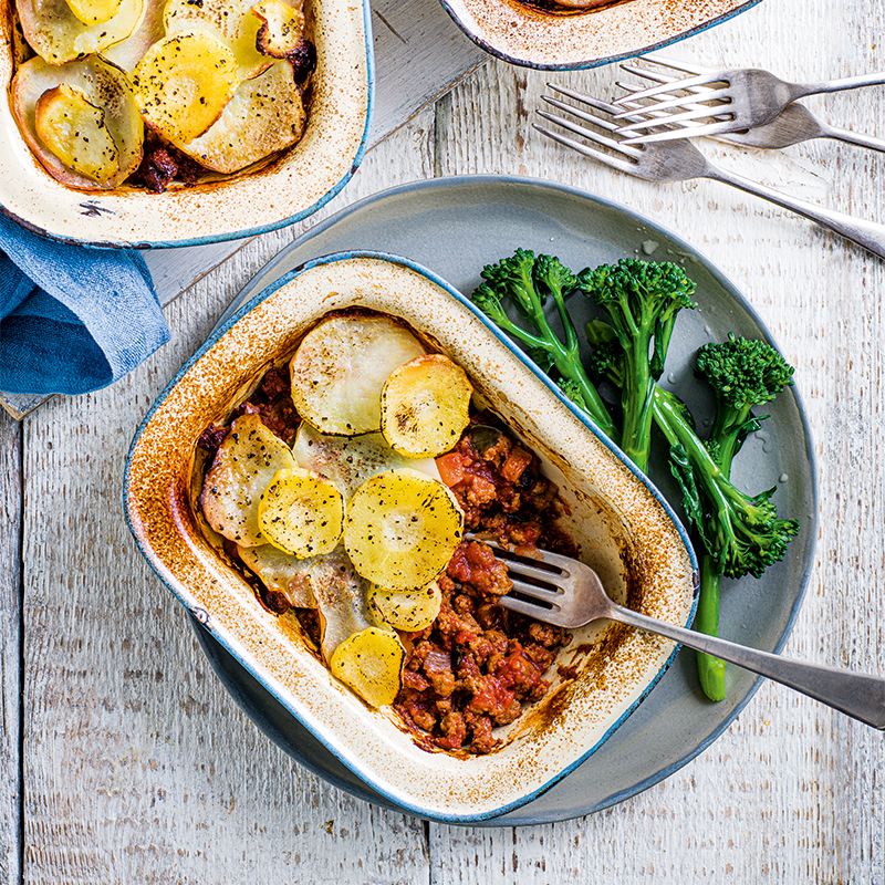 Indian-spiced ragu pot pies