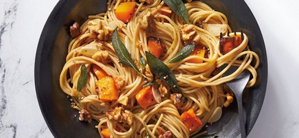 Whole-Wheat Spaghetti with Butternut Squash & Walnuts