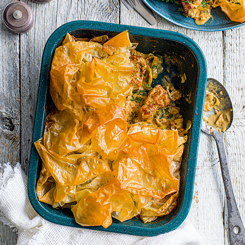 Pork and leek pie