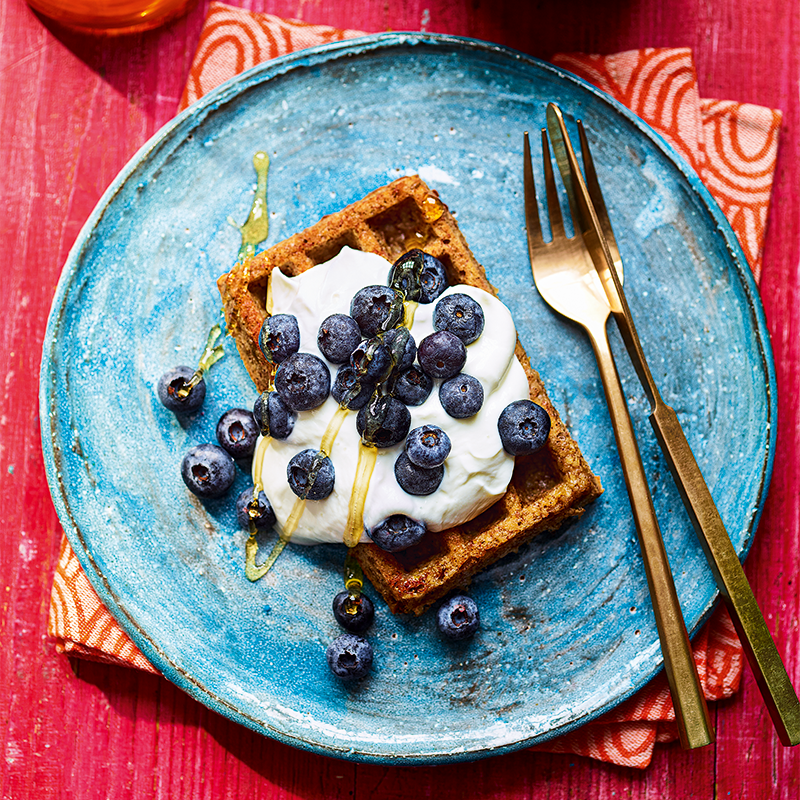 Oat and banana waffles