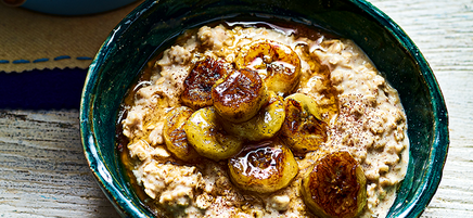 Caramelised banana porridge