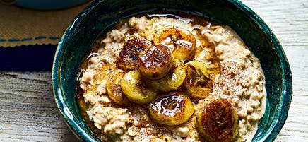 Caramelised banana porridge