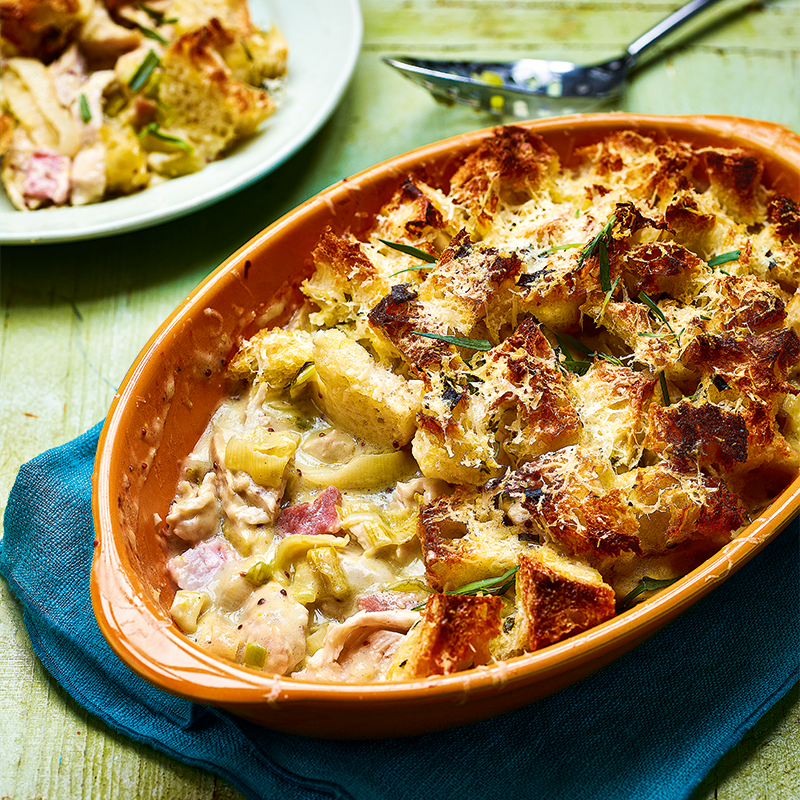 Turkey and leek bake