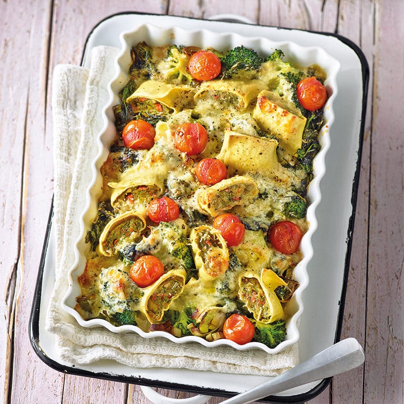 Maultaschen-Broccoli-Gratin