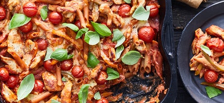 Mediterraner Hähnchen-Paprika-Auflauf