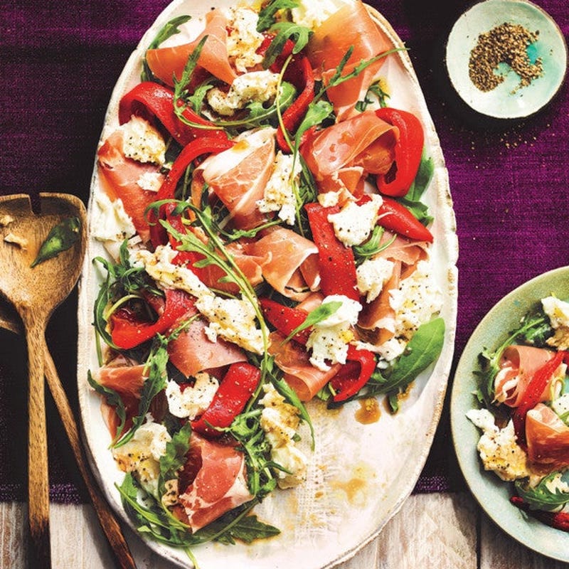 Photo de Salade de poivron et de mozzarella au jambon de Parme prise par WW