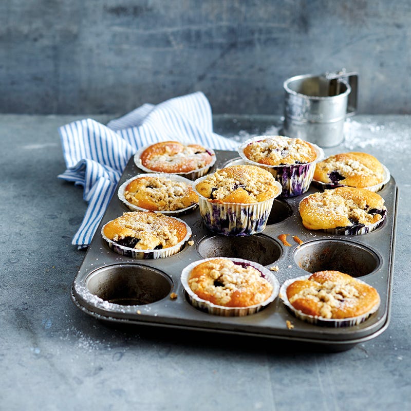 ViktVäktarna - Blåbärsmuffins med smuldeg