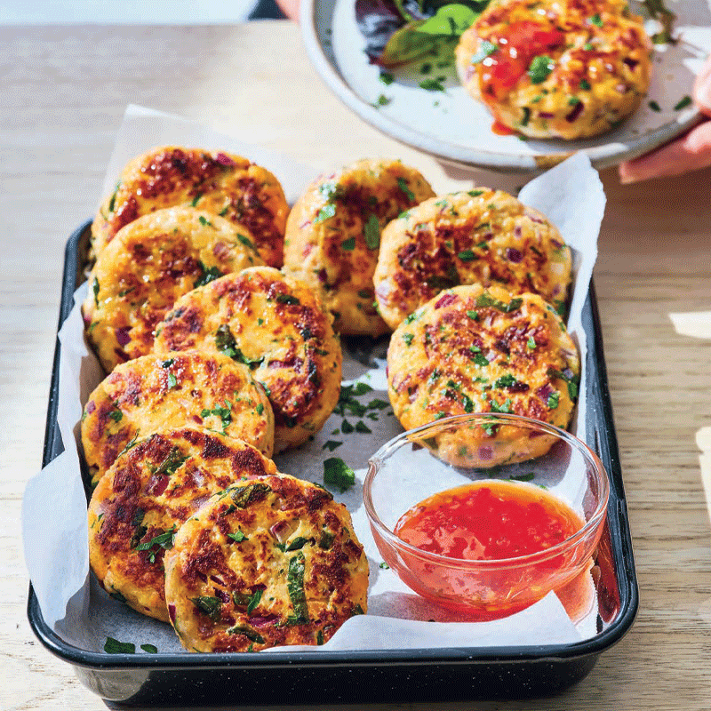 Anna's sweet potato and chicken patties