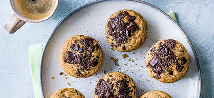 Vegan choc chip cupcakes