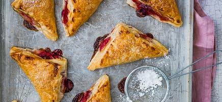 Mini plum turnovers