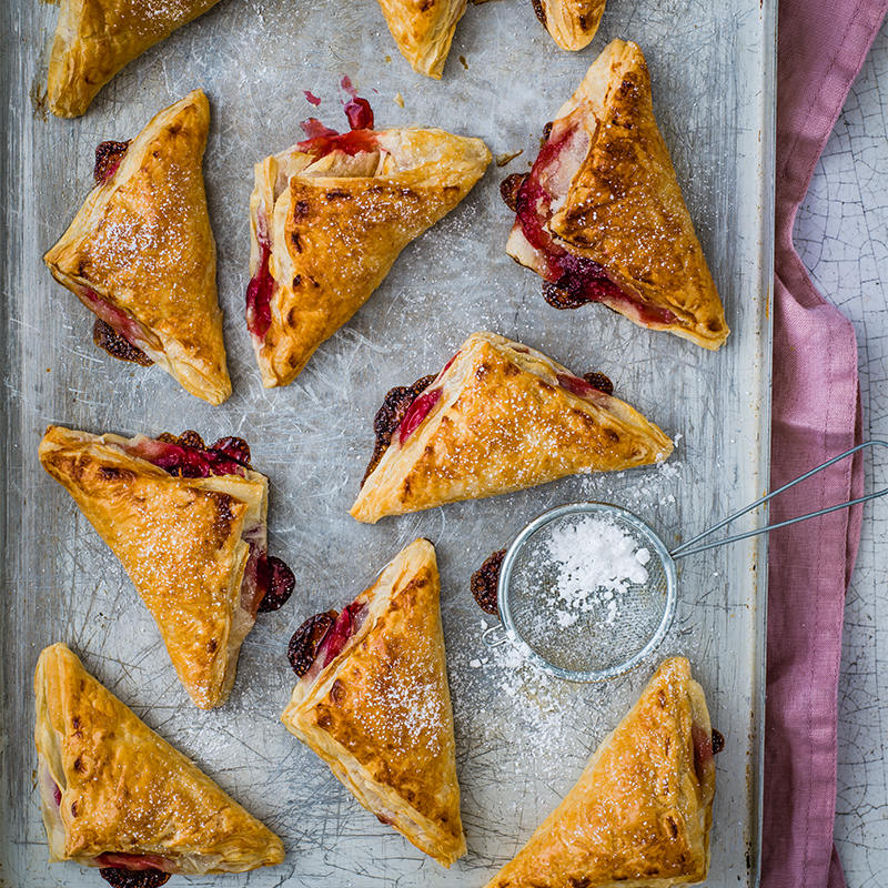 Mini plum turnovers