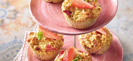 Hüttenkäse-Erdbeer-Muffins