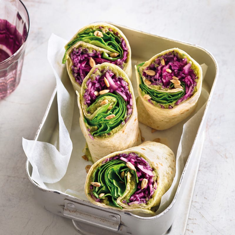 Foto van Groentewrap met basilicumhummus door WW