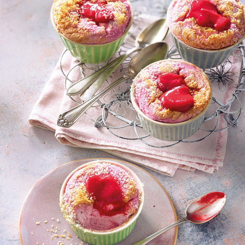Kokos-Himbeer-Soufflé