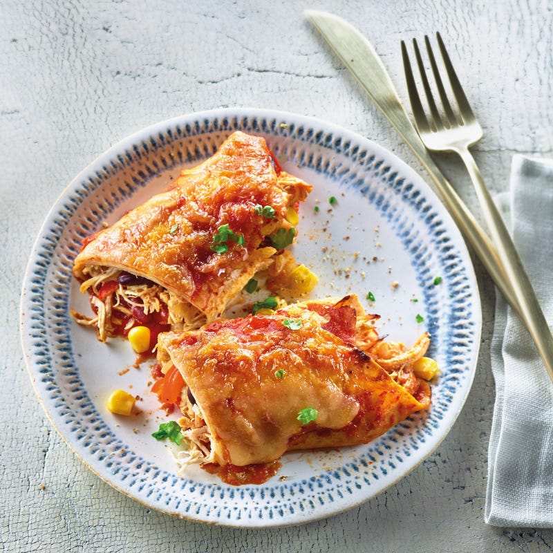 Foto van Enchiladas met pulled chicken door WW