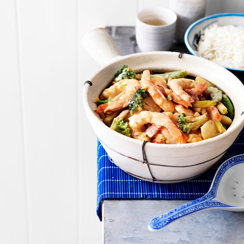 Foto van Rode curry met gamba's door WW