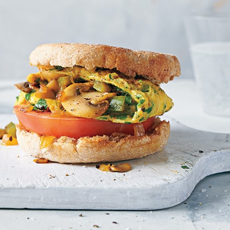 Foto van Broodjes met groenteomelet door WW