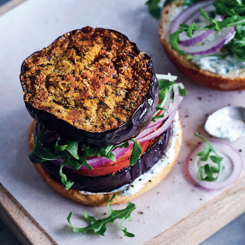 Eggplant veggie burger