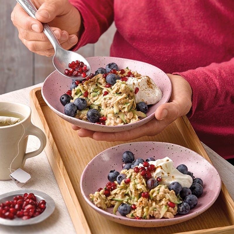 Foto van Havermout met courgette en blauwe bessen door WW