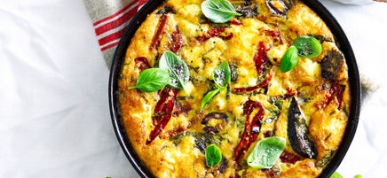 Frittata met gegrilde groenten