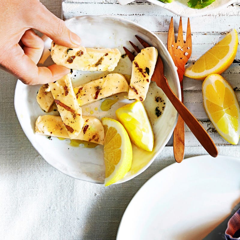 Foto van Gegrilde halloumi met tijm door WW