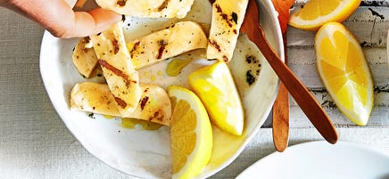 Gegrilde halloumi met tijm