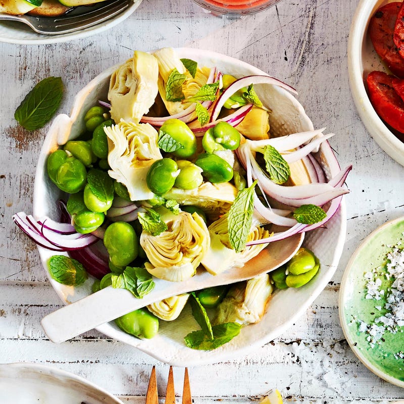 Foto van Artisjok-tuinbonensalade door WW