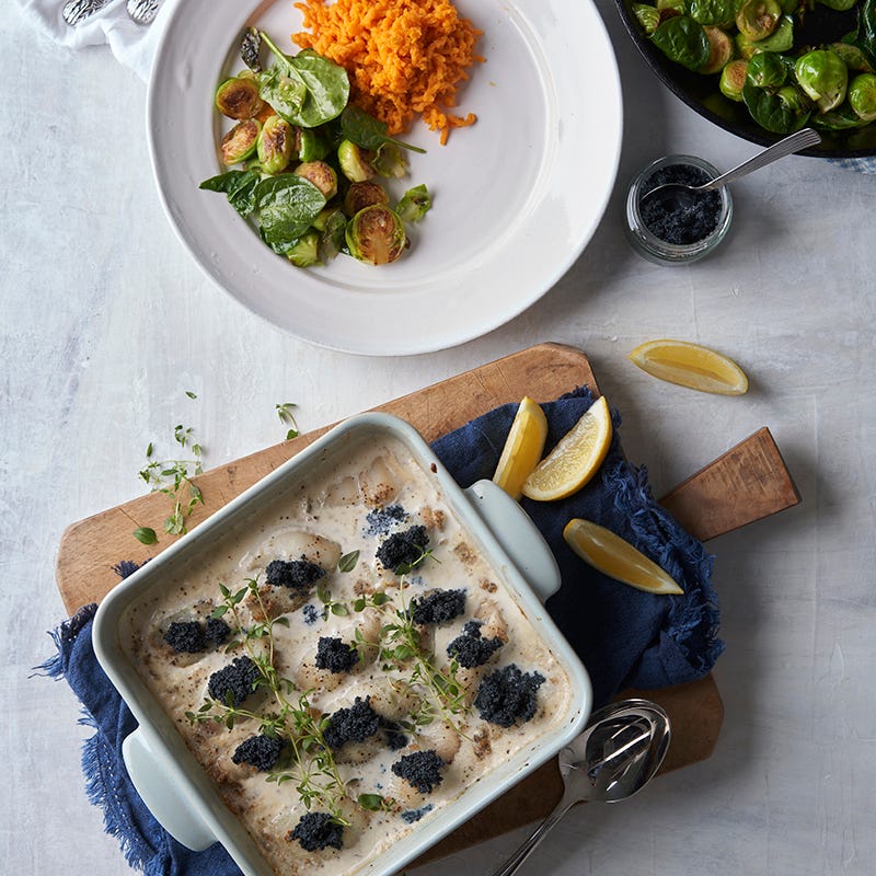 ViktVäktarna - Champinjonfylld spättafilé med pressad sötpotatis