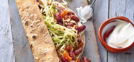 Wraps de haricots à la mexicaine