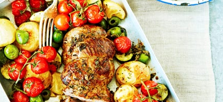 Traybake met lamsbout & citroen