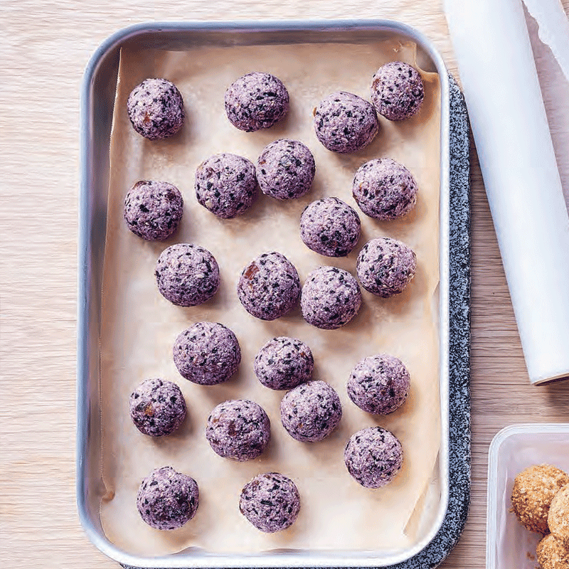 Anna's blueberry coconut bliss balls