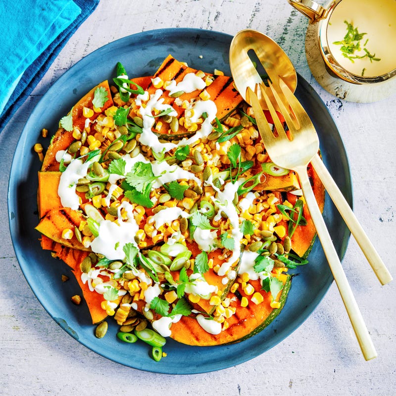 Foto van Salade van gegrilde maïs & pompoen door WW