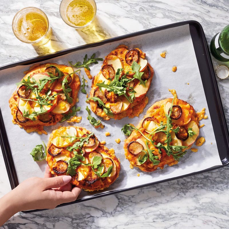 Apple & Sausage Two-Ingredient-Dough Pizzas