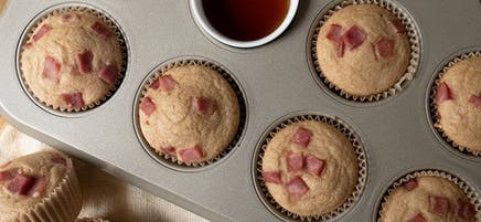Muffins aux crêpes et au bacon de dos