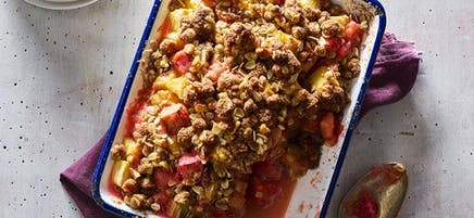 Croustade à l’ananas et à la rhubarbe
