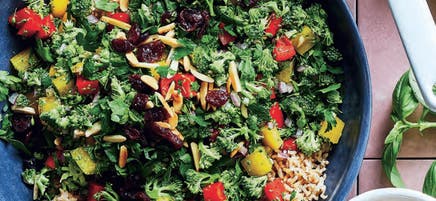 Anna's brown rice and broccoli salad with citrus dressing
