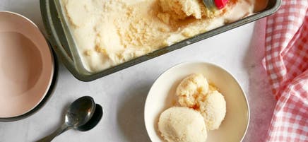 Vegan no-churn peach ice cream