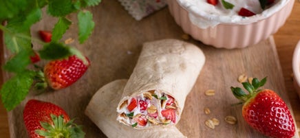 Fruchtiger Wrap mit Erdbeeren