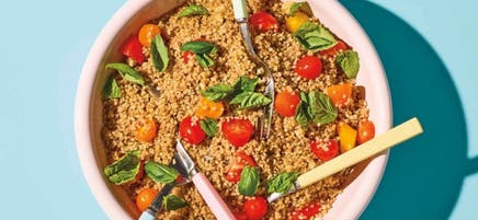 Chocolate & basil couscous