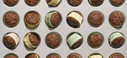 Chocolate-zucchini bread mini muffins