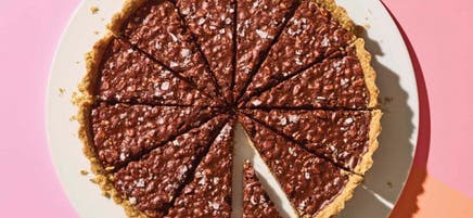 Spiced oatmeal & ganache tart